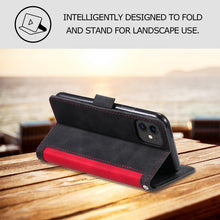 Load image into Gallery viewer, Luxury Magnetic Leather Flip Case For iPhone 14 13 12 Mini 11 Pro SE Card Holder Wallet Stand Cover Leather Wallet Flip Case Cover With Card And Cash Slot 360 Full Body Protection