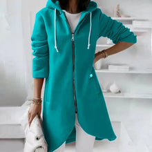 Load image into Gallery viewer, Oversized Zip-Up Streetwear Hoodie Women