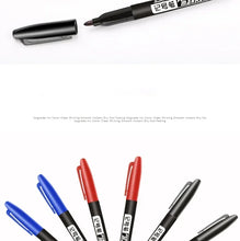 Load image into Gallery viewer, 6PCs/Set Permanent Marker Pen Fine Point Waterproof Markers Thin Nib Crude Nib Black Blue Red Ink 1.5mm Fine Color Marker Pens
