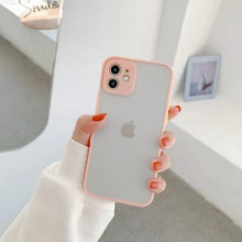 Load image into Gallery viewer, Simple White Camera Shockproof Silicone Phone Case For iPhone 13 Pro Max 14 Pro Protect Cover For Men Modern Translucent Back Cover Mobile case Compatible with iPhone