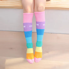 Load image into Gallery viewer, Colorful Embroidered Knee High Socks for Girls