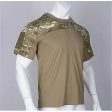 Load image into Gallery viewer, Mens Camouflage Shirts Tees Tactical Combat Shirt Hunting Clothes Tops Workout Clothing Outdoor Breathable Camo T Shirt