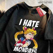 Load image into Gallery viewer, 🌙 Sailor Moon Tongue-Out Graphic T-Shirt – Playful Anime Streetwear