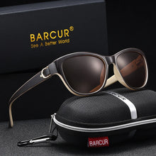 Load image into Gallery viewer, BARCUR Polarized Men’s Fashion Sunglasses – Elliptical Gradient TAC Lens with UV400 Protection – Lightweight Stainless Steel Frame Stylish Summer Eyewear for Travel Driving & Outdoor Gift Occasions