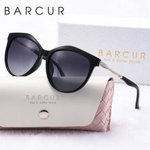 Load image into Gallery viewer, BARCUR Polarized Trendy Cat Eye Sunglasses for Women – Ultra Lightweight Round Frame Fashion Sunglasses with UV400 Mirror TAC Lens – Multiple Color Options for Summer Parties Travel & Daily Wear – Elegant Gift Box Packaging