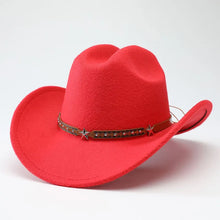 Load image into Gallery viewer, New denim hats for men and women, Western cowboy hats, five pointed star belt hats, soft woolen hats