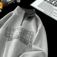 Load image into Gallery viewer, Vintage Vibes Suede Half Zip Sweatshirt