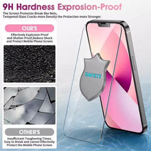 Load image into Gallery viewer, 4PCS Tempered Glass for iPhone 11 14 12 13 Pro XR X XS Max Screen Protector on for iPhone 14 Pro Max Mini 7 8 6 6S Plus SE Glass Easy Installation Bubble Free HD Clear Scratch Resistant Anti-Fingerprint Tempered Glass Film