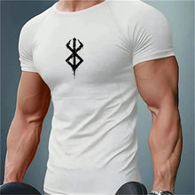 Load image into Gallery viewer, Men's Print Compression Shirts Summer Short Sleeve Rash Guard Gym Workout T-shirt Athletic Quick Dry Baselayer Undershirts Tops