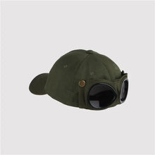 Load image into Gallery viewer, Aviator Baseball Cap – Unisex Summer Hat with Built-In Sunglasses