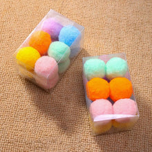 Load image into Gallery viewer, 12Pcs/lot Funny Cat Toys Stretch Plush Ball Toys for Cats Colorful Interactive Cat Pom Pom Kitten Toy Pet Supplies Plush Balls for Training and Kitten Play