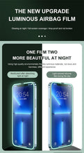 Load image into Gallery viewer, 2Pcs Luminous Protective Glass For iPhone 14 13 12 11 Pro Max X XR XS Screen Protector For 7 8 6 Plus SE3 Glowing Tempered Glass Luminous Glowing Tempered Glass Screen Protector for iPhone