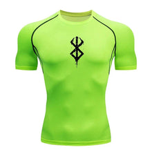 Load image into Gallery viewer, Men's Print Compression Shirts Summer Short Sleeve Rash Guard Gym Workout T-shirt Athletic Quick Dry Baselayer Undershirts Tops