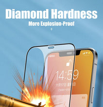 Load image into Gallery viewer, 9D Full Cover Glass Screen Protector for IPhone 11 Pro Max 14 12 X s XS XR Tempered Glass on IPhone 13 Mini 7 8 6S Plus SE Film Tempered Glass Screen Protector Compatible for iPhone