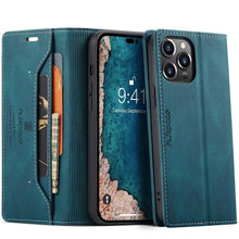 Load image into Gallery viewer, Vintage Wallet Case Card Holder Kickstand Built-in Magnetic Flip Leather Case for iPhone Leather Cases for iPhone 14 13 12 11 Pro Max Mini XR XS Max 8 7 6s Plus Wallet Flip Cover