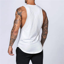 Load image into Gallery viewer, Men's Gym Clothing Summer Fitness Cotton Tank Top Men Jogging Bodybuilding Sleeveless Shirt Breathable O-Neck Casual Muscle Vest