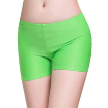 Load image into Gallery viewer, Belly Dance Safety Shorts Women's Belly Dance Clothes Leggings Tight-fitting Stretch Safety Pants with Diamonds Short Pants