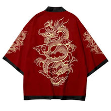 Load image into Gallery viewer, 🐉 Summer Japanese Style Anime Dragon Print Haori Yukata