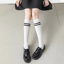 Load image into Gallery viewer, Striped Cotton Knee High Socks