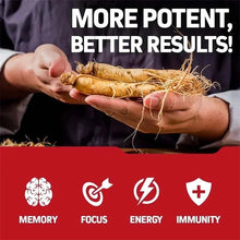Load image into Gallery viewer, Korean Red Panax Ginseng Capsules - Increases Energy, Mood, Stamina & Performance Supports Mental Health