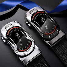 Load image into Gallery viewer, Belts for 3.5cm Width Sports Car Brand Fashion Automatic Buckle Black Genuine Leather Men's Jeans High Quality Waist Male Strap