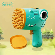 Load image into Gallery viewer, 40 Hole Dinosaur Bubble Handheld Bubble Machine Electric Bubble Gun Outdoor Wedding Party Toy
