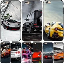 Load image into Gallery viewer, Cute Cover Soft Silicone Print Cars Print Phone Case For Iphone 5s 5 S Se 2016 4.0" Case Phone Cover On Iphone 6s 6 S Plus Funda Bumper Black Case Sport Race Car