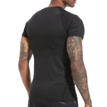 Load image into Gallery viewer, Men's Print Compression Shirts Summer Short Sleeve Rash Guard Gym Workout T-shirt Athletic Quick Dry Baselayer Undershirts Tops