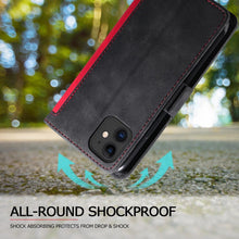 Load image into Gallery viewer, Luxury Magnetic Leather Flip Case For iPhone 14 13 12 Mini 11 Pro SE Card Holder Wallet Stand Cover Leather Wallet Flip Case Cover With Card And Cash Slot 360 Full Body Protection