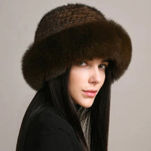 Load image into Gallery viewer, Women’s Faux Fur Knit Beanie