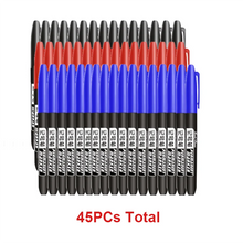 Load image into Gallery viewer, 6PCs/Set Permanent Marker Pen Fine Point Waterproof Markers Thin Nib Crude Nib Black Blue Red Ink 1.5mm Fine Color Marker Pens