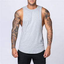 Load image into Gallery viewer, Men's Gym Clothing Summer Fitness Cotton Tank Top Men Jogging Bodybuilding Sleeveless Shirt Breathable O-Neck Casual Muscle Vest