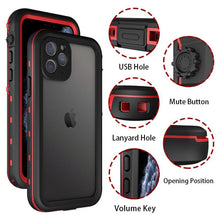 Load image into Gallery viewer, Waterproof Case For iPhone 14 13 12 11 Pro Max 14Plus 12Pro Durable Water Proof Cover Sport 360 Protect iPhone12 Mini Waterproof Case for iPhone Drop Resistant Iphone Clear Back