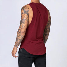 Load image into Gallery viewer, Men's Gym Clothing Summer Fitness Cotton Tank Top Men Jogging Bodybuilding Sleeveless Shirt Breathable O-Neck Casual Muscle Vest