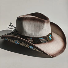 Load image into Gallery viewer, 2026 Embroidery Horse Accessories Straw Cowboy Hat for Women Men – Western Sun Hat for Country Concert Rodeo and Cowgirl Hat