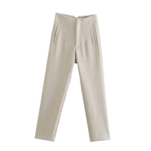 Load image into Gallery viewer, Women’s High Waist Slim Trousers