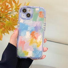 Load image into Gallery viewer, Luminous Art Abstract Phone Case For iPhone 13 12 11 Pro Max Transparent Silicone Shockproof Bumper Cover Floral Girly Transparent Phone Case Glow In Dark iphone case