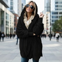 Load image into Gallery viewer, Double Fleece Plush Hooded Cardigan Jacket Women