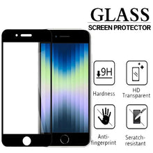 Load image into Gallery viewer, 3PCS Full Cover Tempered Glass For iPhone SE 2022 2020 7 8 Plus Screen Protector Black Edge On iPhone SE3 SE2 Protective Glass Anti Fingerprint Film Screen Protector for iPhone