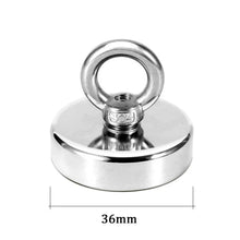 Load image into Gallery viewer, Super Strong Neodymium Fishing Magnets Heavy Duty imanes Magnet with Countersunk Hole Eyebolt for Salvage Magnetic Fishing