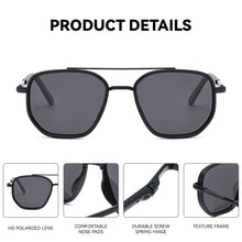 Load image into Gallery viewer, BARCUR Fashionable Trendy Polarized Sunglasses Polygon Frame with Delicate Thickened Striped Design – TAC Lens UV400 Protection for Driving and Outdoor Activities Women’s Fashion Sunglasses for Summer