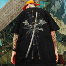 Load image into Gallery viewer, 🗡️ 3D Samurai Knife Print Oversized T-Shirt