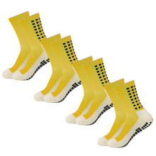 Load image into Gallery viewer, 4 Pack Men s Anti Slip Soccer Socks