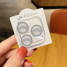 Load image into Gallery viewer, Glitter Full Cover Camera Lens Protector Glass For iPhone 13 12 11 Pro Max Mini 9H Tempered Glass for iPhone 12 Glass Lens Cover HD Clear Tempered Glass Back Camera Protector Ultra-Thin Easy Installation
