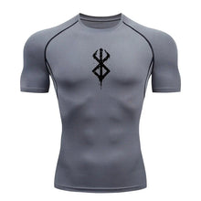 Load image into Gallery viewer, Men's Print Compression Shirts Summer Short Sleeve Rash Guard Gym Workout T-shirt Athletic Quick Dry Baselayer Undershirts Tops