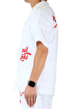 Load image into Gallery viewer, MARQUIS Men's ripped & repaired short sleeve button down shirt