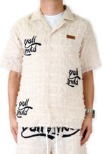 Load image into Gallery viewer, EARTH Men's ripped & repaired short sleeve button down shirt
