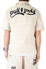 Load image into Gallery viewer, EARTH Men's ripped & repaired short sleeve button down shirt