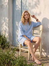 Load image into Gallery viewer, 100% Linen Frog-Button Split-Neck Shirt GISELA