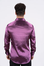 Load image into Gallery viewer, Men's Satin Mauve Dress Shirt